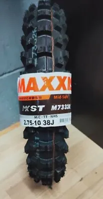 Honda CRF50 Maxxis Pair Tyres MX-ST 10 Inch Mid/Soft Motocross Dirt Bike Tyres • $110