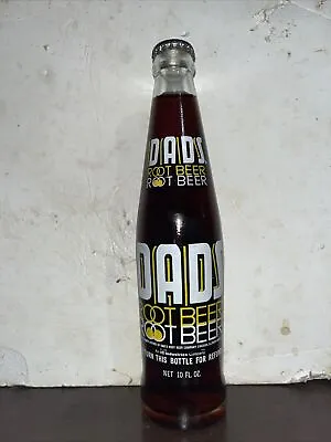 Full 10 Oz. Dads Root Beer Soda Bottle Chicago Illinois Return Bottle • $12.99