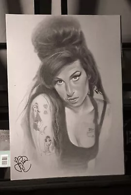 Amy Winehouse Singer Music Art Print Pencil Hand Drawn Canvas Picture Artist A3 • £20