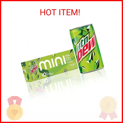 Mountain Dew Soda Mini Cans 7.5 Fl Oz (Pack Of 10) • $8