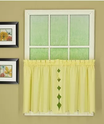 Today's Curtain Orleans 30  Tier Pair With Tiebacks Tambour Scallop Edge... • $15