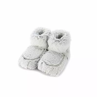 Warmies Grey Marshmallow Fluffy Microwaveable Womens UK 4-7 Slipper Boots Gift • £22.99