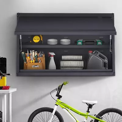 Wall-Mounted Metal Storage Cabinet W/ Adjustable Shelf 120lbs Per Shelf • $73.99