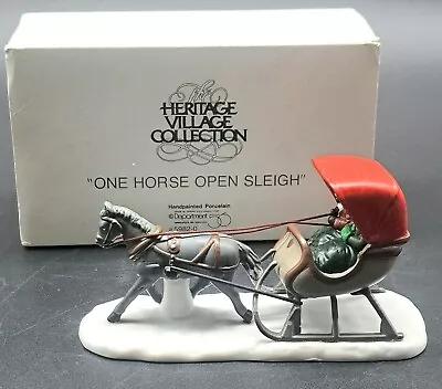 Department 56 One Horse Open Sleigh Heritage Village Collection 5982-0 Vintage • $15