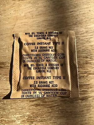 Vietnam War Era C-ration Coffee Instant Type 2 • $4.99