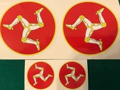 £2.99 • Buy Isle Of Man ROUND CAR / HELMET / MOTORCYCLE STICKERS TT Races  Manx GP IOM
