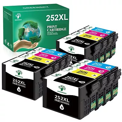 T252XL 252-XL 252XL Ink Cartridges For Epson WorkForce WF3620 WF3640 WF7720 • $13.95