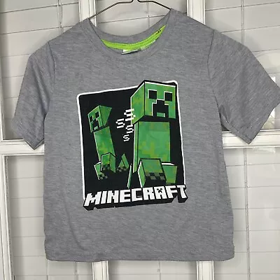 Boy’s Minecraft T-Shirt Sz 5-6 Grey • $6