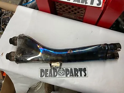 $90 • Buy Harley V-rod 64813-07 Exhaust Muffler 2 Into 2 Collector Pipe Look