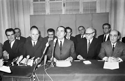 Georges Marchais Waldeck Rochet Francois Mitterrand Guy Mollet- 1968 Old Photo • $5.87