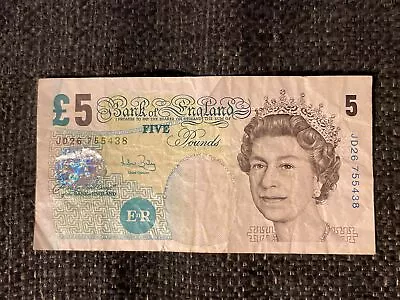 Old England Great Britain 5 Pound Note Elizabeth  II - Elizabeth Fry Reverse • $9.99