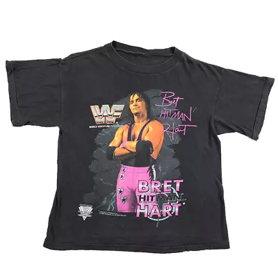 Bret Hart Black T-Shirt Cotton Unisex S-234XL Short Sleeve RM277 • $20.99