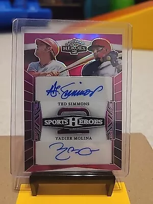 2024 Leaf Sports Heroes Ted Simmons Yadier Molina Dual Auto 4/6 • $100