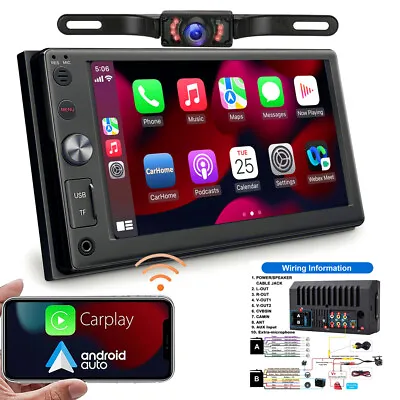 6.2  Car Radio FM Play Apple/Android Carplay Car Stereo Touch Screen Double DIN • $129.90