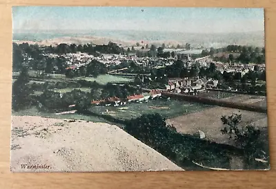 Warminster View Of The Whole Town  Wiltshire Edwardian Postcard C1906 • £3
