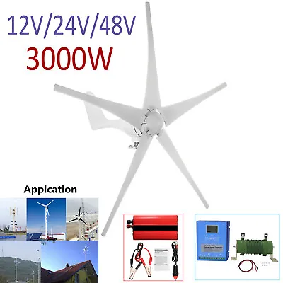 12V 24V 48V Wind Turbine Generator Kit Power Inverter Wind&Solar MPPT Controller • $88.05