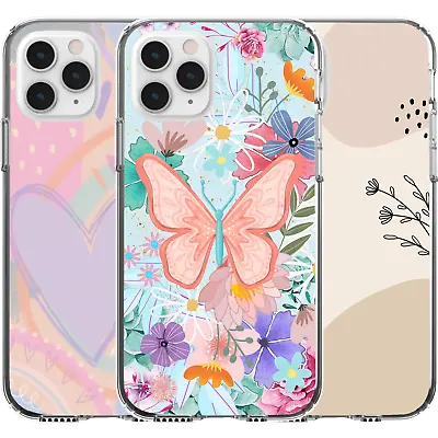 Silicone Cover Case Abstract Pattern Girl Cute Butterfly Love Heart Purple Art • $16.95