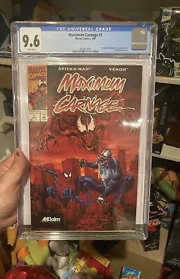Maximum Carnage #1 CGC 9.6 NM+ 1994 ACCLAIM Promo Spider-Man Venom RARE Comic • $955