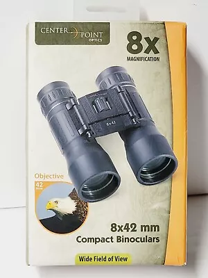 Compact Binoculars Optics 8x42mm Center Point 73054 W Case Black NEW • $29.54