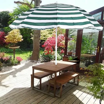 Garden Beach Patio Umbrella Parasol Sun Shade Shelter Protection 1.8m • £12.90