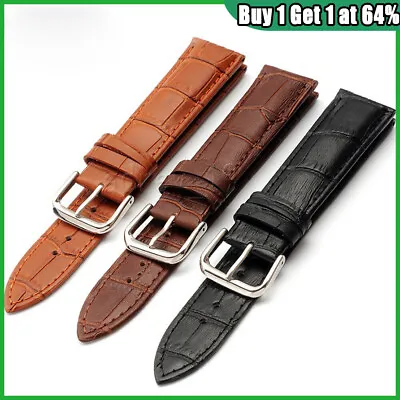 £3.57 • Buy Mens Genuine Leather Watch Strap Twister Red Black Brown 18mm 20mm 22mm 24mm