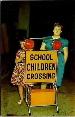 PC Patrol-Lite Children Crossing Sign American Manufacturing Co Warsaw Indiana • $8