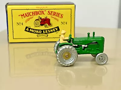 Matchbox Original Box Moko Lesney (Reproduction) - No.4 Massey Harris Tractor • £13.95