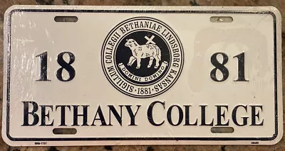 Vintage Bethany College Metal License Plate • $19.95