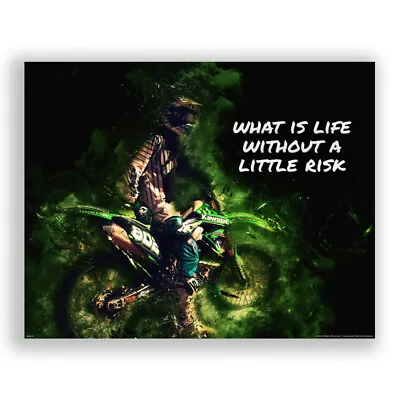 Motocross Dirt Bike Gear Track Ramp Offroad Poster Print Room Wall Decor Office • $9.95