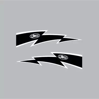 JT Racing - LIGHTNING BOLT - Black & White Decal Set - Old School BMX • $16.50