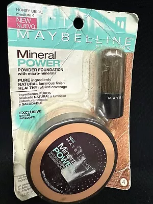 Maybelline Honey Beige Medium Mineral Power Foundation 0.28oz Distressed Box • $28.98