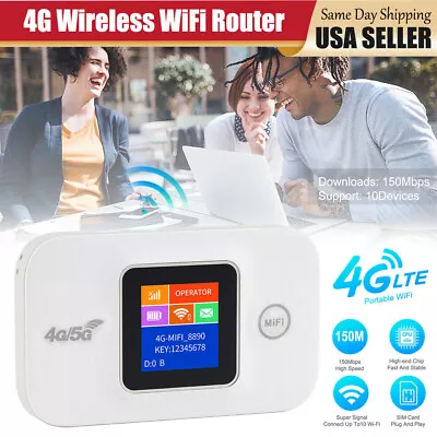 Portable Unlocked LTE 4G Wireless WiFi Router Mobile Broadband MIFI Hotspot B1 • $23