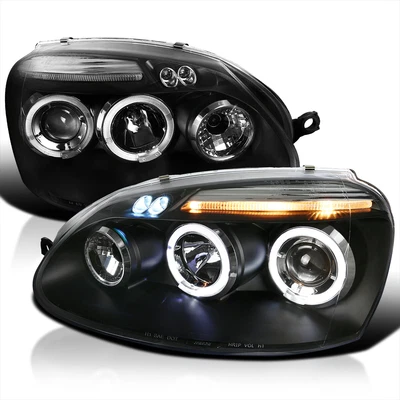 $168.99 • Buy Fits 2006-2010 Vw Jetta Mk5 Golf Rabbit Led Halo Projector Headlights Black