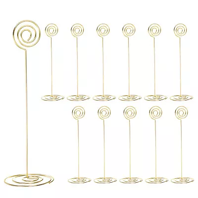 12pcs Table Number Holders 220mm Tall 70mm Base Width Circle Golden • £20.13