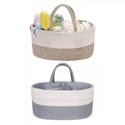 Baby Diaper Caddy Organizer Portable Nursery Storage Basket Mummy Carriage Bag • £35.23