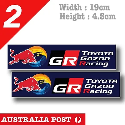 Red Bull Toyota Gazoo Racing GR Slap X2 Logo Laptop  Car  Vinyl  Sticker  • $7
