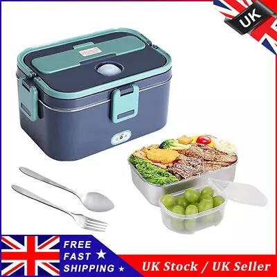 12V/24V USB Electric Heated Lunch Box Portable Food Warmer Lunch Bento Box Black • £26.13