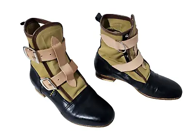 VIVIENNE WESTWOOD Worlds End Khaki Women Boots Size UK 6 USA 8.5 • $699