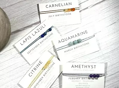 £3.25 • Buy Birthstone Bracelet - Crystal Birthstone - Crystal Bracelet - March Bracelet
