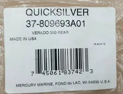 Quicksilver Mercury Mercruiser 37-809693A01 Verado 350 SCI Rear Decal Set OEM • $398.88