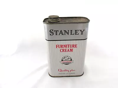 Vintage Stanley Funiture Cream One Quart Metal Can • $9.99