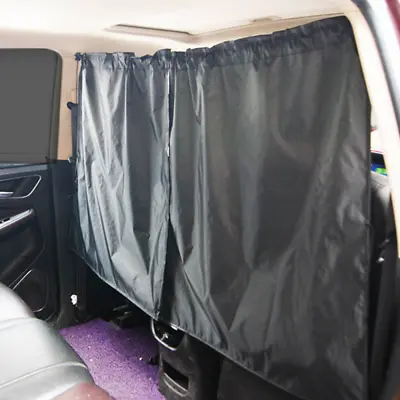£14.27 • Buy  Car Divider Curtains Sun Shade Sun Shades Side Window Covers Privacy Rear Black