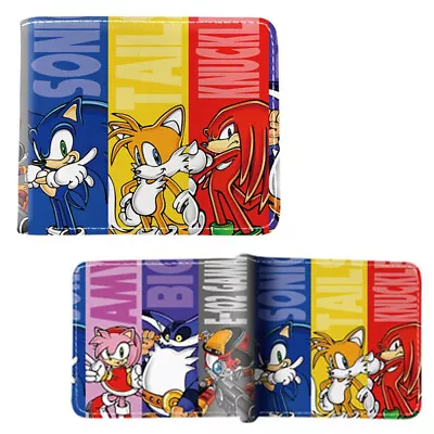 SONIC CHARACTERS BANNERS Sonic The Hedgehog 4 In. Bi Fold Wallet (Sonikku) • $11.39