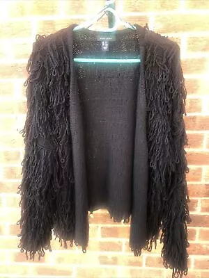 New Look Ladies Size Med Black Looped Cardigan • £6.99