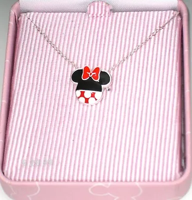 Minnie Mouse Necklace Disney Parks Authentic ✿ Ears Bow Icon Polka Dot Classic • $15.98