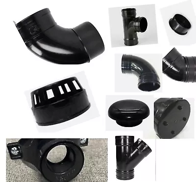 £6.99 • Buy Solvent Weld ABS Black Waste Pipe Fittings Soil 110mm Glue 4'' Soil Stack