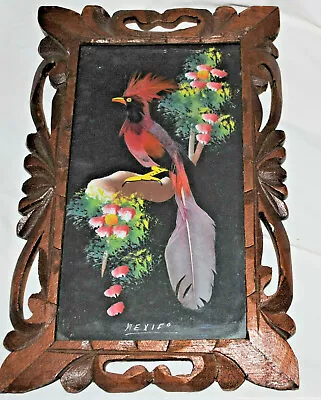 Feathercraft Picture 7  X 11  Hand Carved Frame Vintage Mexico • $17.99