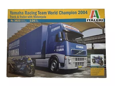 Yamaha Racing Team 2004 Truck And Trailer With Motorcycle 1:24 Scale No 3823 • $28