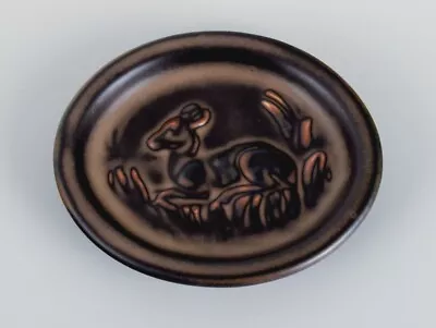 Knud Kyhn (1880-1969) For Royal Copehagen. Small Ceramic Dish With A Deer • $170