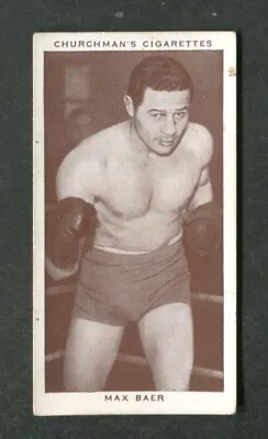 Max Baer #3 1938 Churchman's Boxing Personalities Tobacco Cigarette Card • $14.99